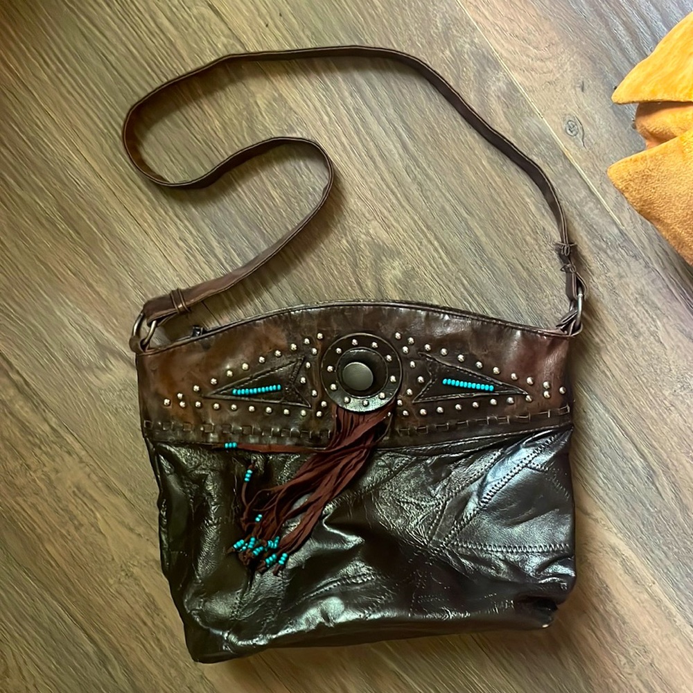 Vintage southwestern style satchel bag